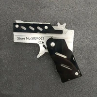 stainless steel 1pcsset rubber band launcher gun hand pistol guns shooting toy gifts boys outdoor fun sports for kids