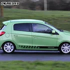 Автомобильная дверь боковые спортивные полосы Авто Декор кузова виниловые наклейки для Mitsubishi-MIRAGE гоночный стиль наклейка внешние аксессуары