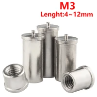 m3 brass pcb board solder joint copper column spot weld nut welding stud 50pcs free shipping