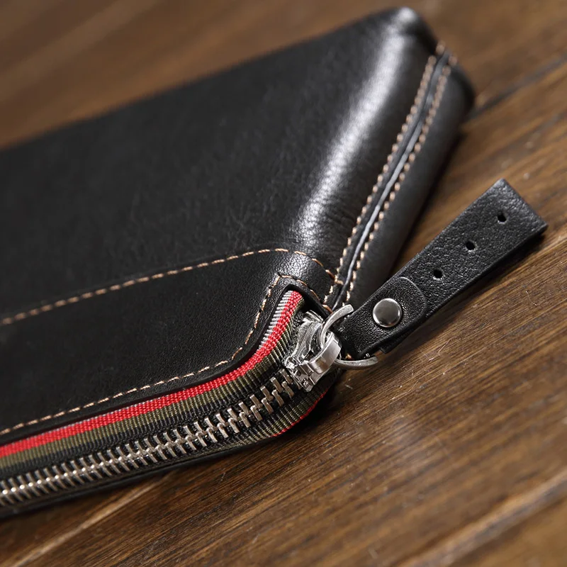 

Genuine Leather Men Wallets for Credit Card Holder Clutch Male bags Coin Purse Male Long Wallets Purses Wristlets handbags