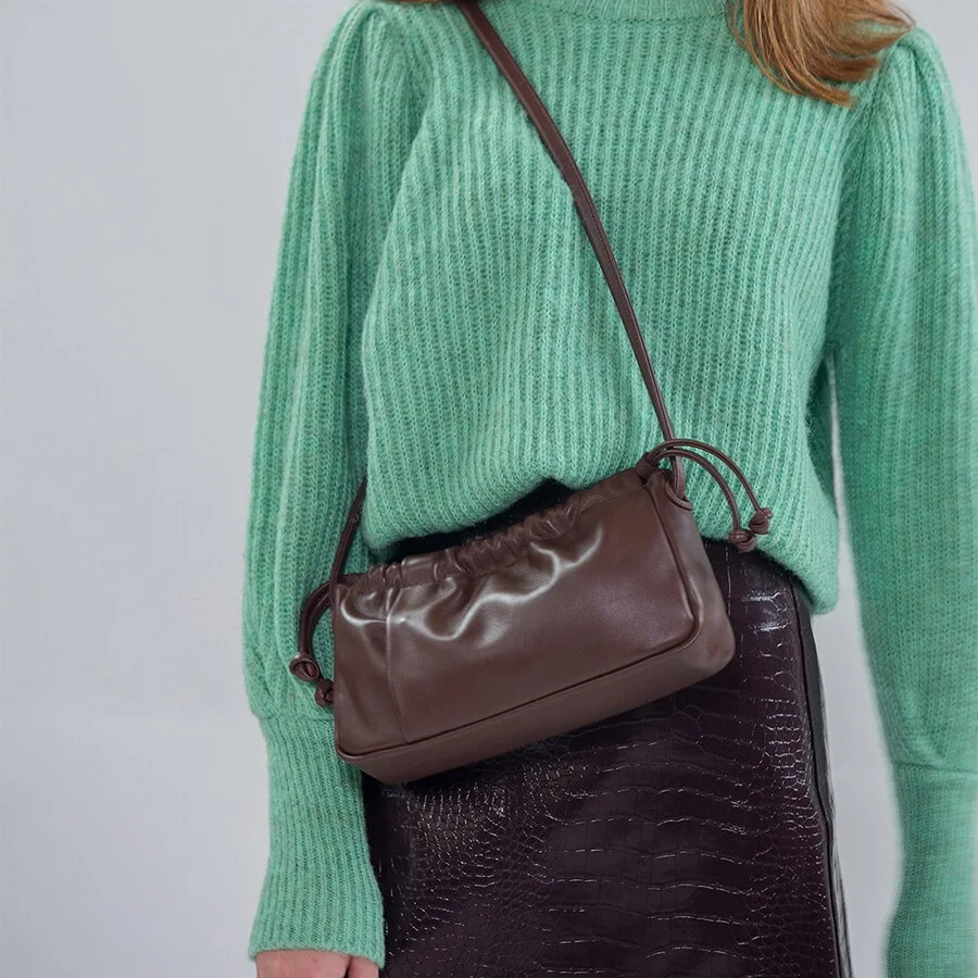 Повседневная модная сумка через плечо багет с цепочкой женская дизайнерская