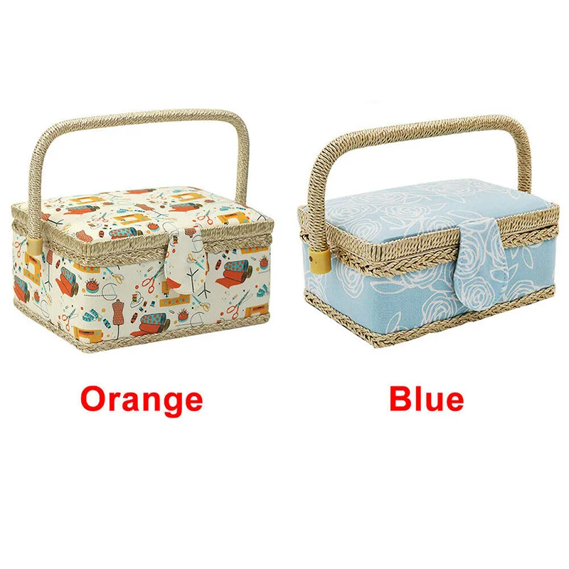 Home Sewing Accessories Rectangular Frame With Jacquard Basket Fabric Crafts Flower Removable Box | Дом и сад