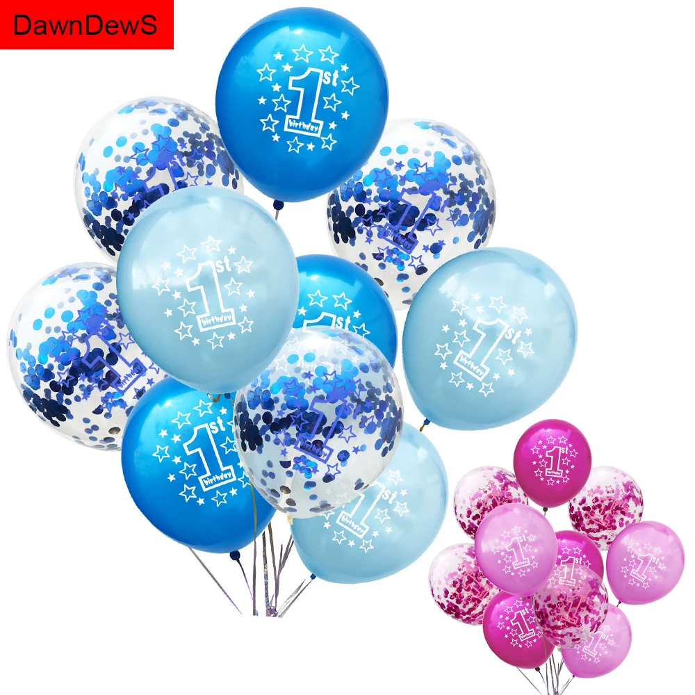 Воздушный шар с днем рождения латексный для первого дня украшение детской