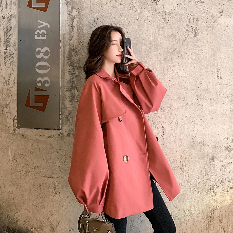 

Tooling Windbreaker Women's New Short Coat Women's Spring Autumn 2020 New Korean Loose Casual Quality Women's Jacket W53
