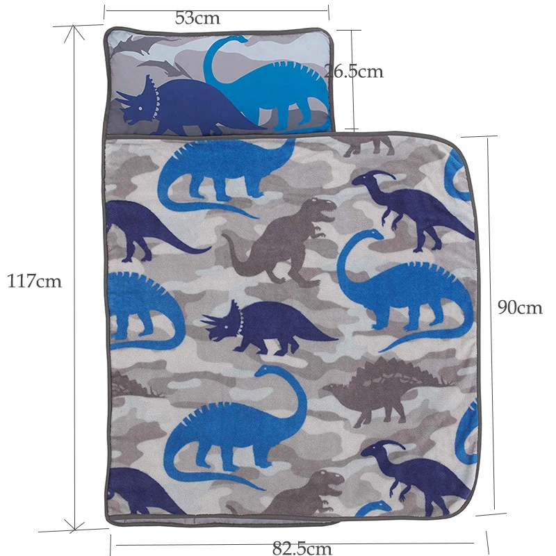 Милый мультяшный дизайн для малышей свернутый коврик сна желтый красный