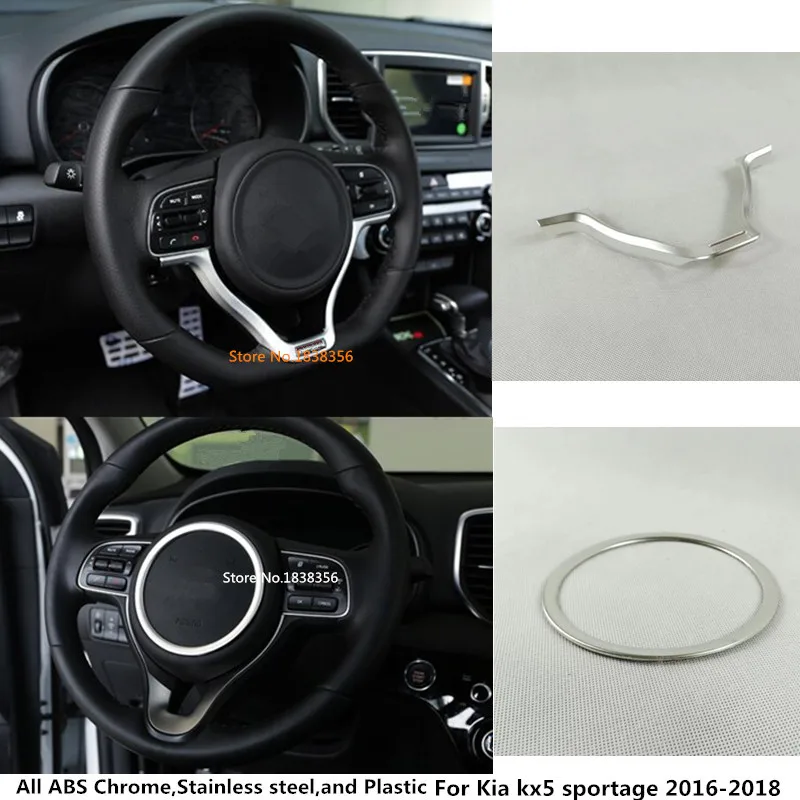 Для Kia Kx5 Sportage 2016 2017 2018 автомобильный чехол ABS Серебряный комплект для интерьера