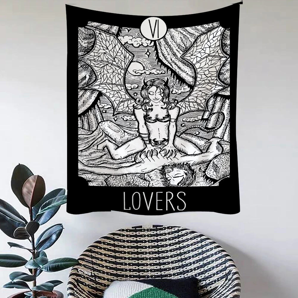 Grim Reaper Demon Mystic Tarot Magic Legend Witchcraft Dorm домашняя эстетика настенная подвеска кружевное