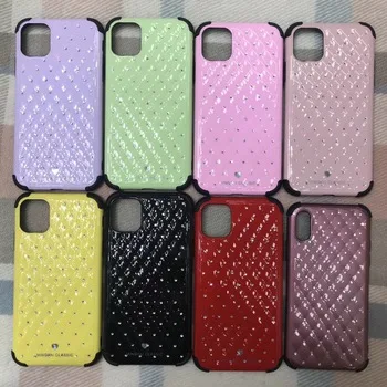 Новинка блестящий чехол для iPhone 11 бриллиантовая кожа искусственная жесткое