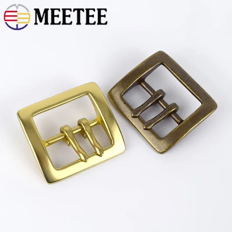 Meetee 1 шт. ID 40 мм Ретро Твердые Латунные Пряжки для ремня мужские металлические