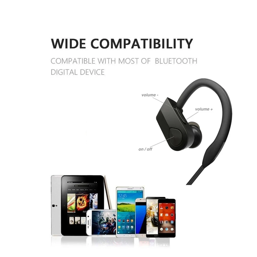 Водонепроницаемые беспроводные наушники с пламенем Bluetooth спортивные