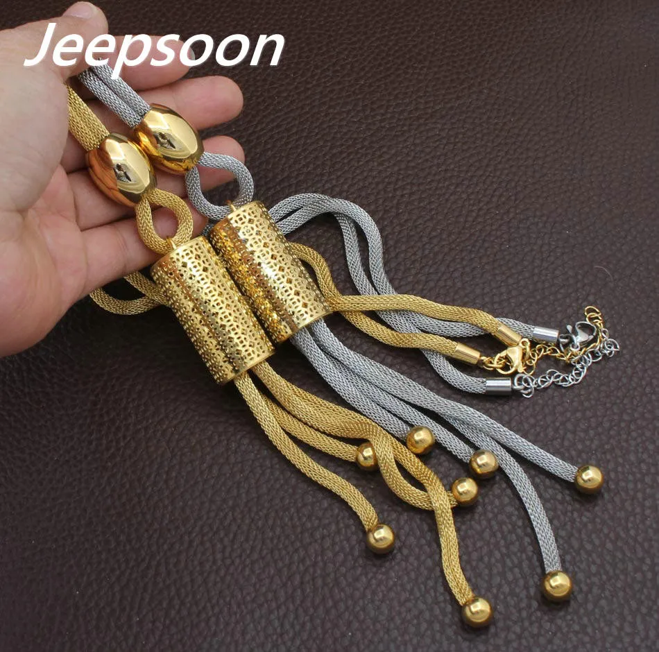 Ювелирные изделия из нержавеющей стали для женщин длинная цепочка ожерелье