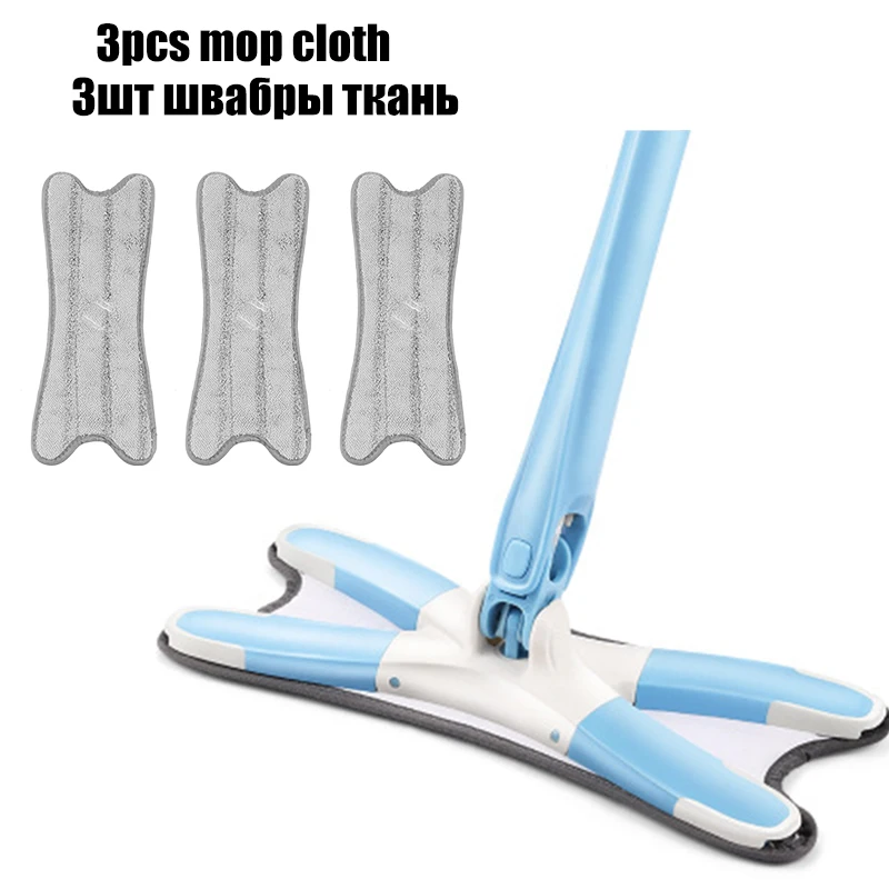 3PC mop cloth b-w X-образная Швабра для пола плоская Швабра 360 градусов для деревянной керамической плитки инструмент для уборки дома с многоразовыми подушечками из микрофибры ленивая Швабра - Цвет: 3PC mop cloth b-w