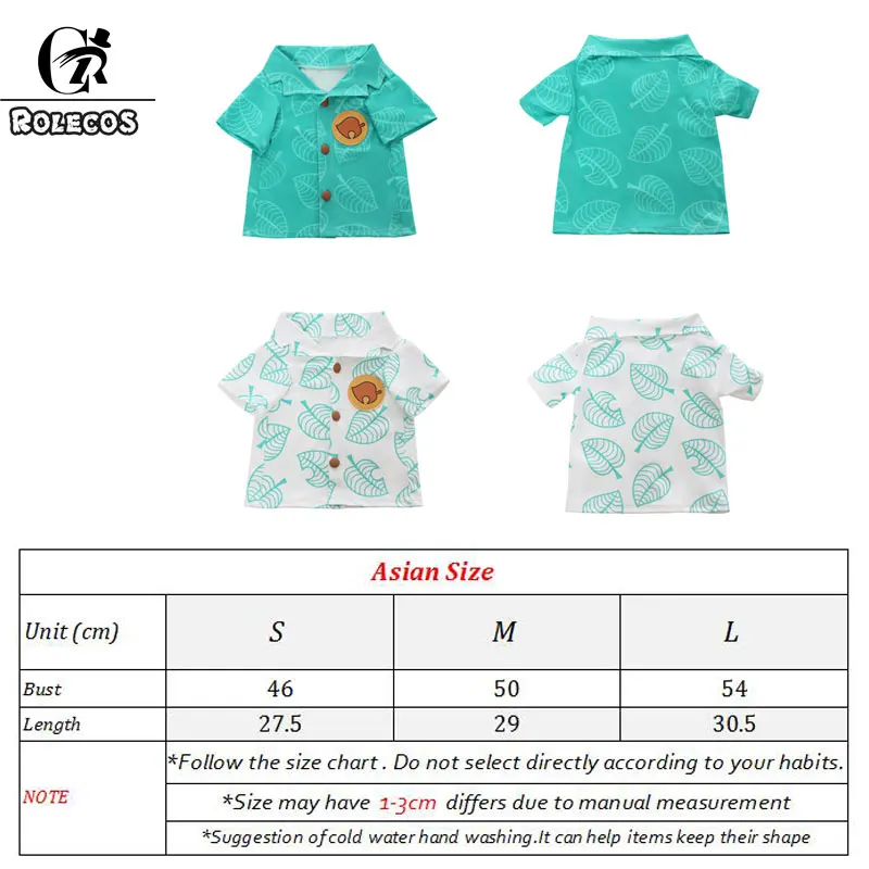 ROLECOS Game Animal Crossing Tom Nook Cosplay Costume Shirt Cat Clothes Dog Rabbit Clothing Halloween |