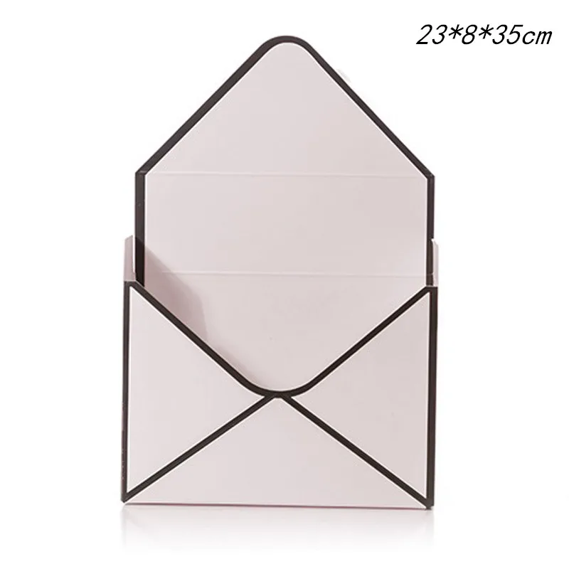 1 шт Конверт Сумочка Цветочная коробка 23*8*35 см ручная Складная Цветочная коробка цветочный магазин свадебные упаковочные материалы Поставки - Цвет: Pink