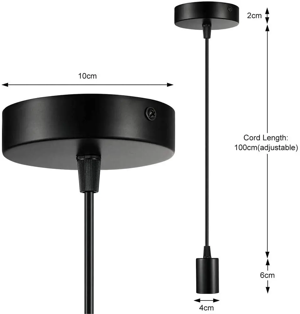 Винтажный патрон для подвесной лампы E27 держатель потолочного светильника с