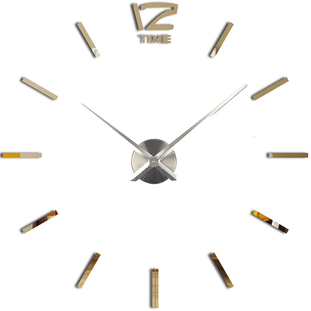 

2021 New Arrival DIY Wall Clock Quartz Clocks Fashion Watches 3D Real Big Wall Clock Rushed Mirror Sticker DIY Living Room Decor