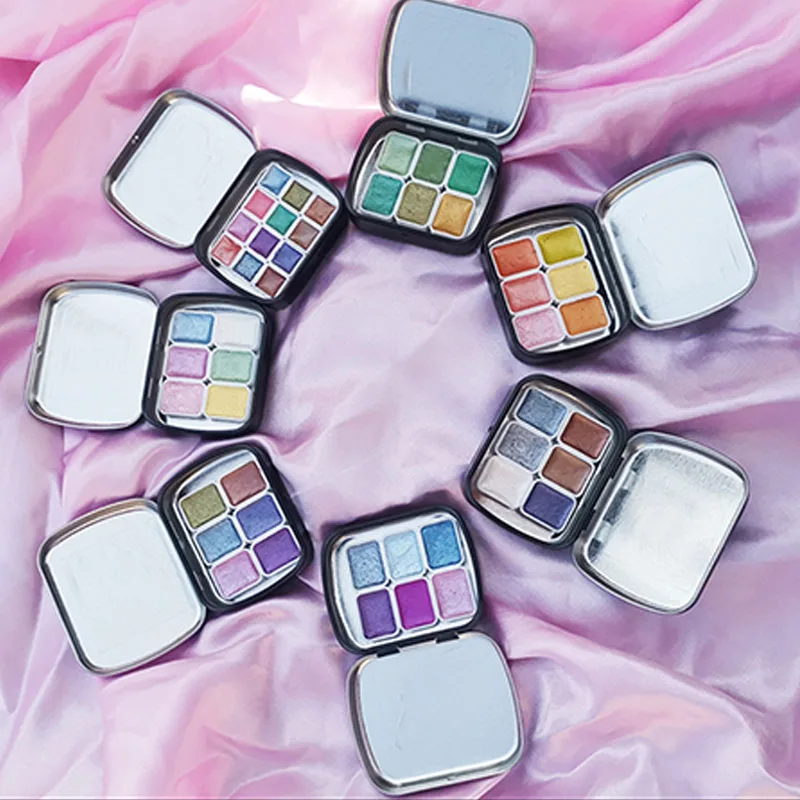 24 цвета 0 5 мл перламутровый акварельный пигмент пластиковый чехол | Канцтовары