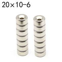 1251020pcs 20x10 6 round neodymium magnet 30mm x 5mm hole 6mm ndfeb n35 super powerful strong permanent magnetic imanes