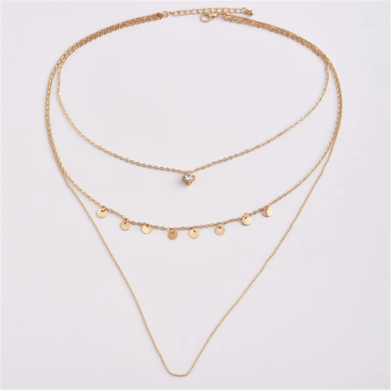 

Simple Temperament Multilayer Pendant Necklace Jewelry Accessories 2021