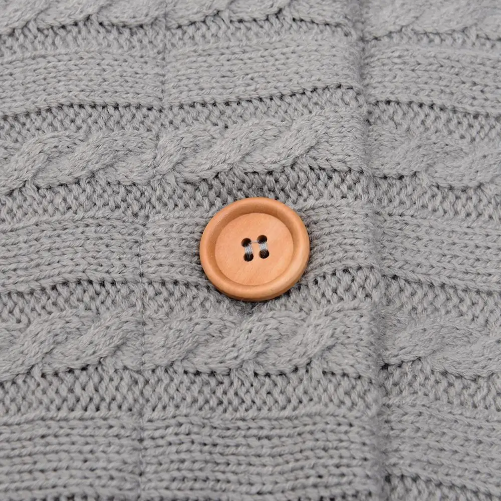 Теплое детское одеяло мягкий детский спальный мешок Хлопковый вязаный конверт