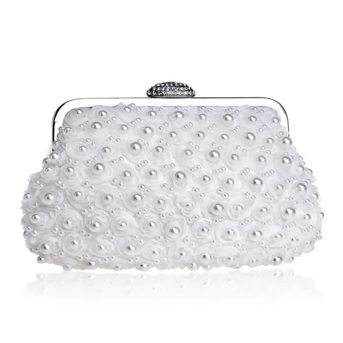 YM1008White Клатч женские сумки из бисера вечерние сумки жемчужные вечерние сумки shell формы Свадебные Вечернее платье кошелек сумки для свадьбы/Вечеринки - Цвет: YM1008White