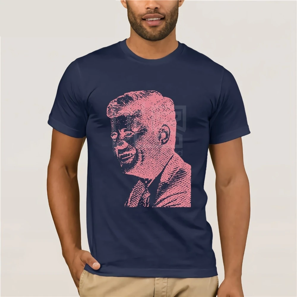 John F Kennedy T-Shirt Vintage JFK American President Tee men's T-shirt Clothes Popular Crewneck 100% Cotton Tees | Мужская одежда