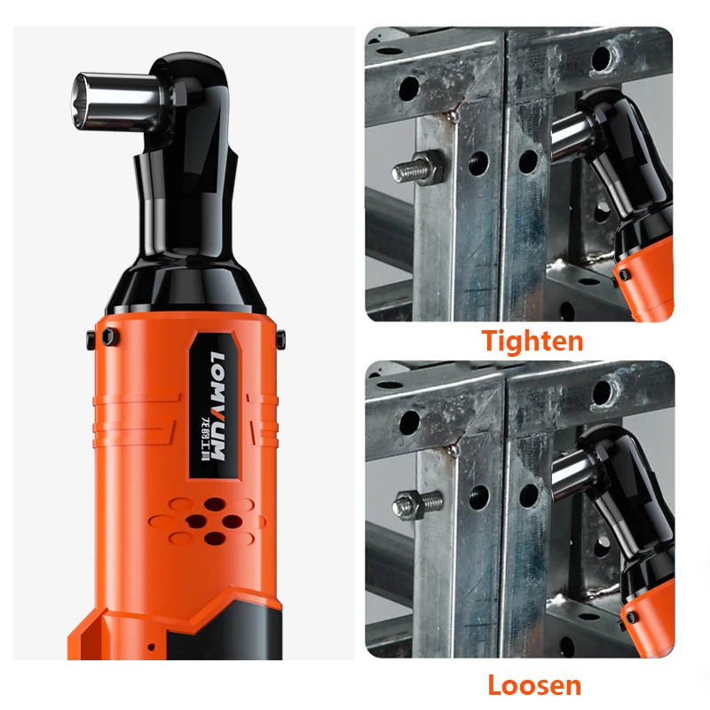 LOMVUM 25V Electric Wrench Kit 3/8 Cordless Ratchet Rechargeable Scaffolding 60NM Torque with LED Working Light | Инструменты