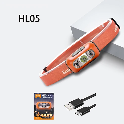 Orange Supfire налобный фонарь USB головной светильник светодиодный HL05 1000lm Linterna походный фонарь для верховой езды головной светильник для Imalent Fenix Sofirn Convoy - Испускаемый цвет: Orange
