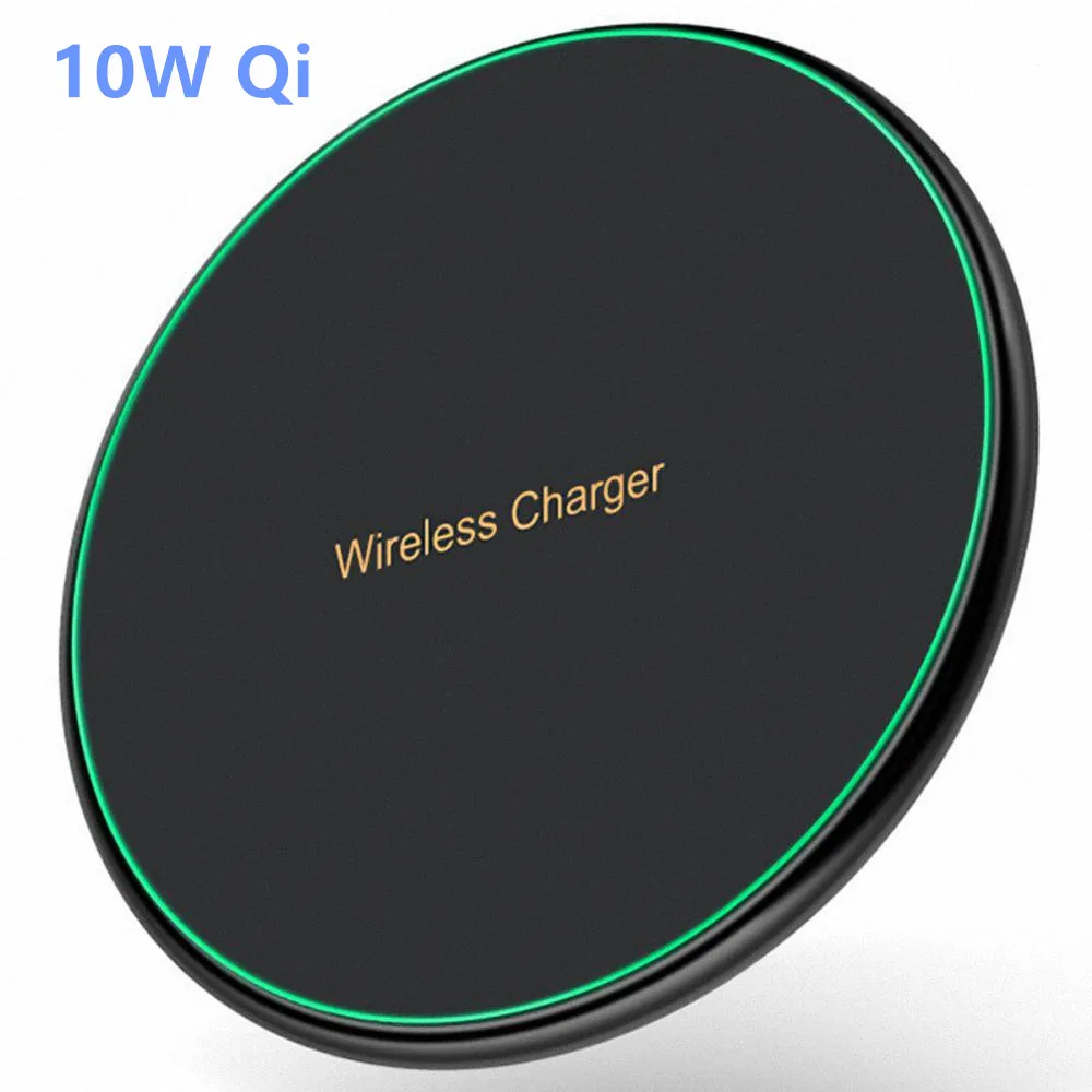 Быстрое беспроводное зарядное устройство QI 10 Вт для iPhone 12 11X8 XS Max XR Samsung S10 S10E S9 S8 Plus