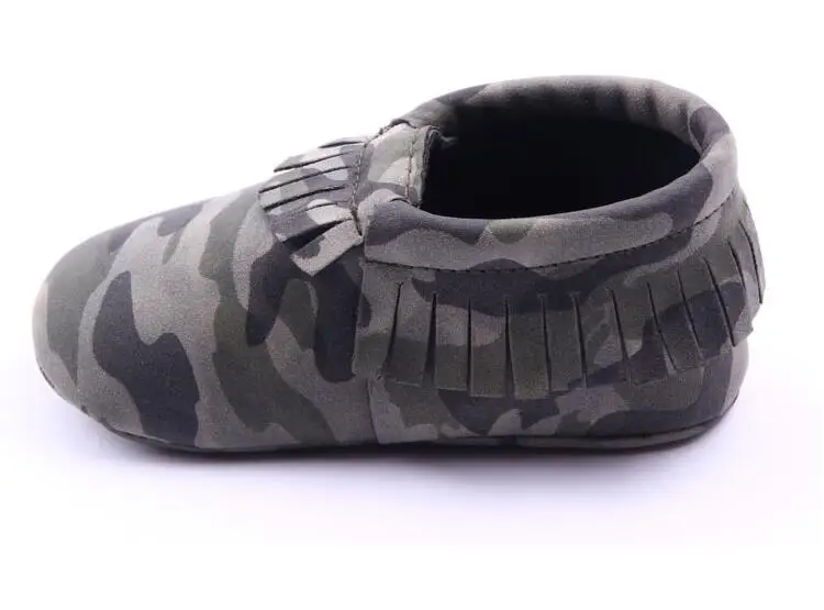 

New Camo Leopard Style Infant Toddler Boys Girls shoes First Walkers fringe Newborn Baby Moccasins Soft Moccs Shoes