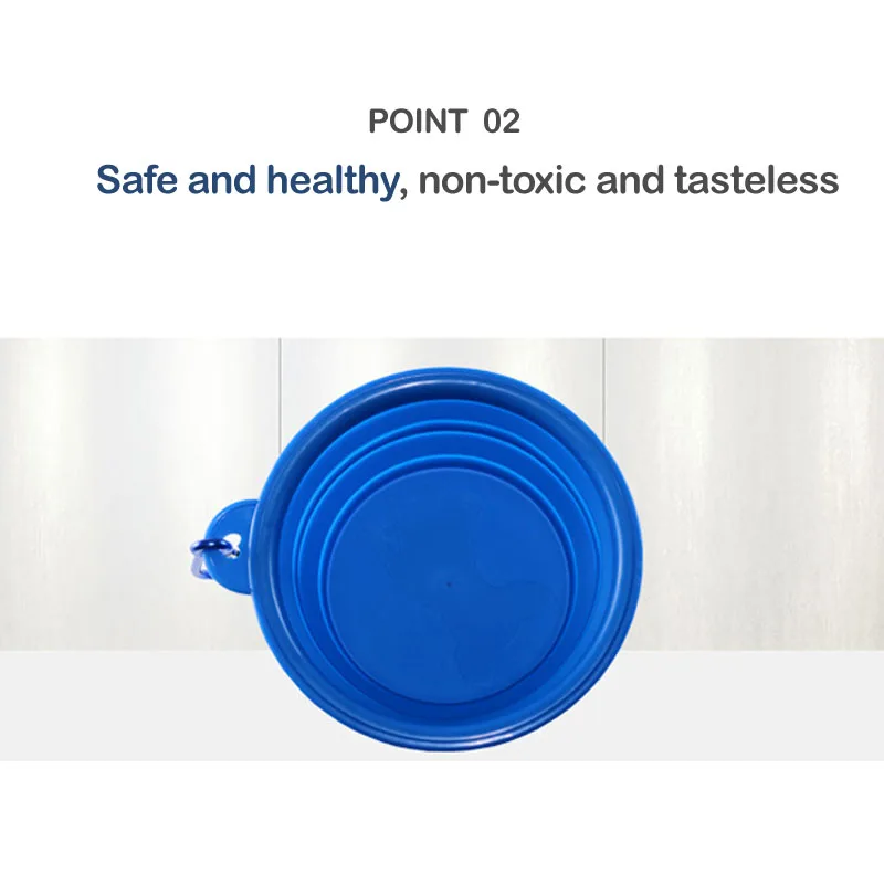 Dog Feeder Bowls Portable Collapsible Food Container With Hook Folding Pet Silicone Plates Tablewares For Worry-free Travel | Дом и сад
