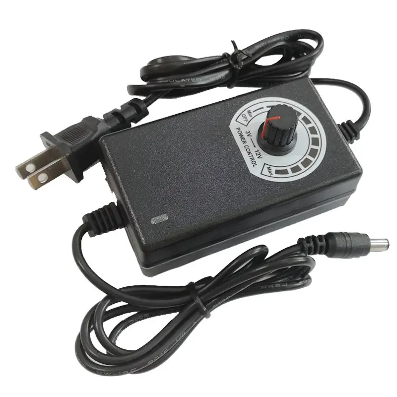 Gdstime US /EU /UK розетки AC 100V 240V переменного тока в постоянный 3V 4V 12V 2A Регулируемый