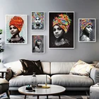 Африканская женщина, настенное искусство, холст, печать, современное искусство, холст, живопись на стене, плакаты, принты, портретные картины, домашний декор, без рамки
