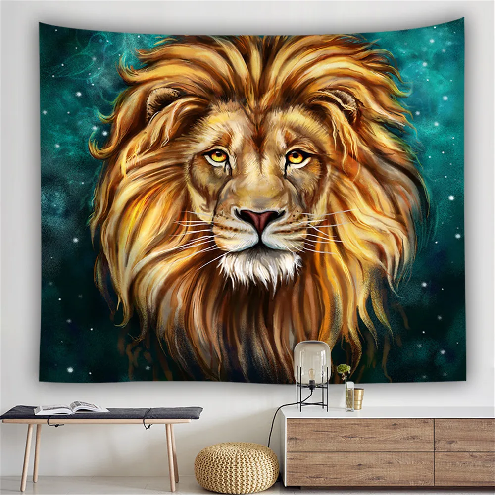 Настенная подвеска 3D с изображением волка/льва/кота огнем/черно-белого леопарда |