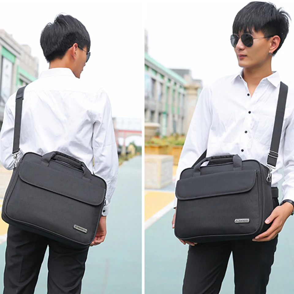 

Kissyenia Large Size Laptop Briefcase Men 15inch Business Portfolio for Travel Waterproof Computer Shoulder Bags Handbag KS1348