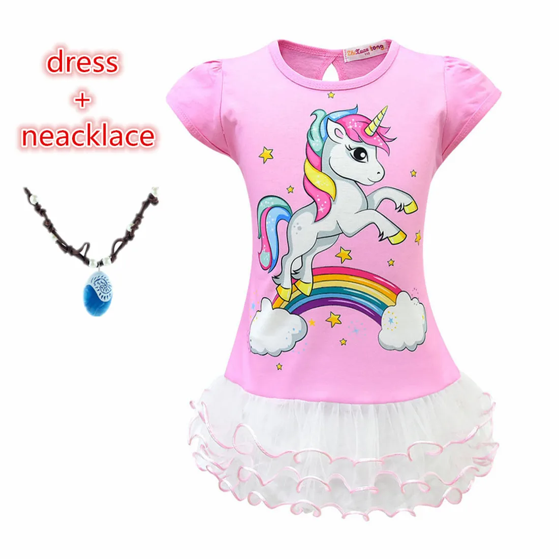Новое летнее рождественское платье с единорогом для девочек костюмы на Хэллоуин