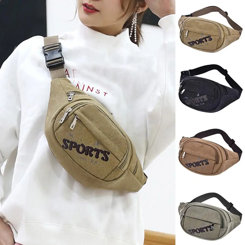 

Unisex Bag Waist Packs Solid Color Casual Sports Pockets Shoulder Bag Fashion Leather Fashionable Joker Simple Casual Trend H1