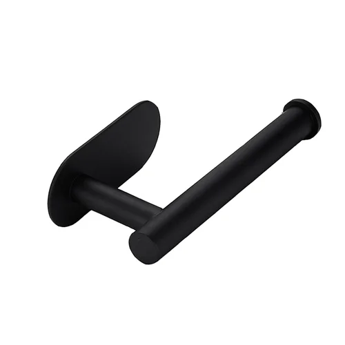 Toilet paper holder 3 шт матовый черный набор аксессуаров для ванной комнаты, держатель туалетной бумаги, настенный, кольцо для полотенец, полотенце-трансформер - Цвет: Toilet paper holder