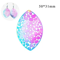 10pcslot vacuum plating stainless steels charms fashion womens earring making diy jewelry pendants