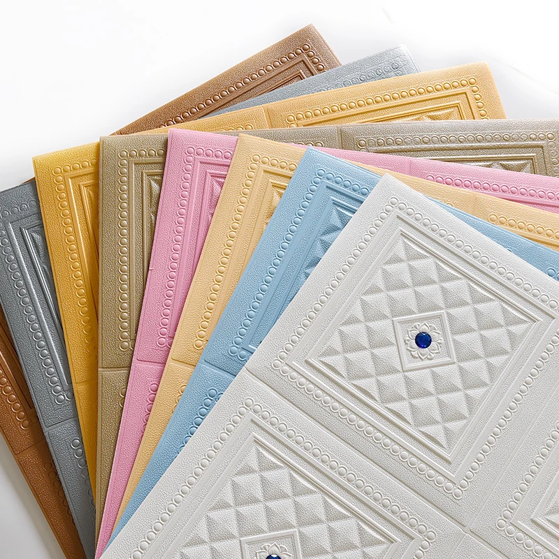 

3D Wall Sticker Stereo Ceiling Panel Roof Decor Foam Wallpaper Self-adhesive Waterproof DIY Living Room Decoration TV Background