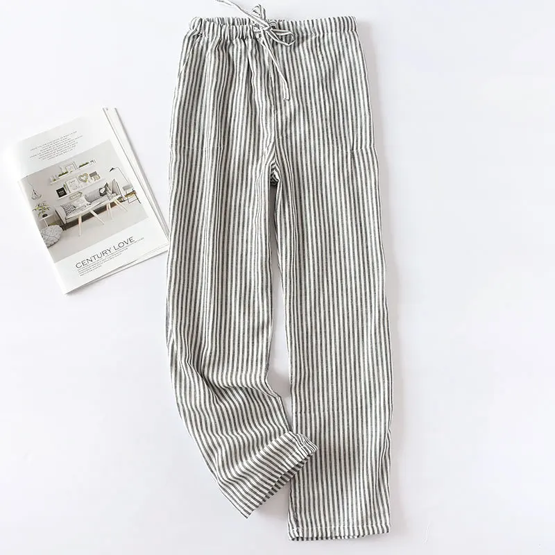 Летняя Хлопковая пижама штаны для женщин клетчатая мягкая одежда сна Женская