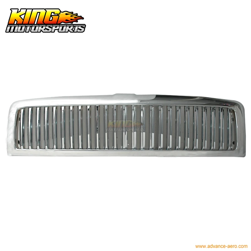 Подходит 94-02 Dodge Ram 1500 2500 3500 по вертикали Стиль Передняя решетка гриль Chrome капот