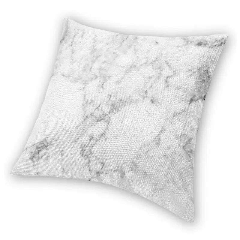 Наволочки с белым мраморным принтом для дивана домашний декор квадратная
