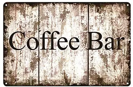 

Coffee bar;Tin Sign Wall Retro Metal Bar Pub Poster Metal 11.87.9in