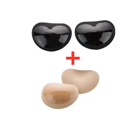 Invisible Heart Padding Magic Bra Insert Pads Push Up Silicone Self Adhesive Breast Enhancer Women Bikini Breast Lift Nipple