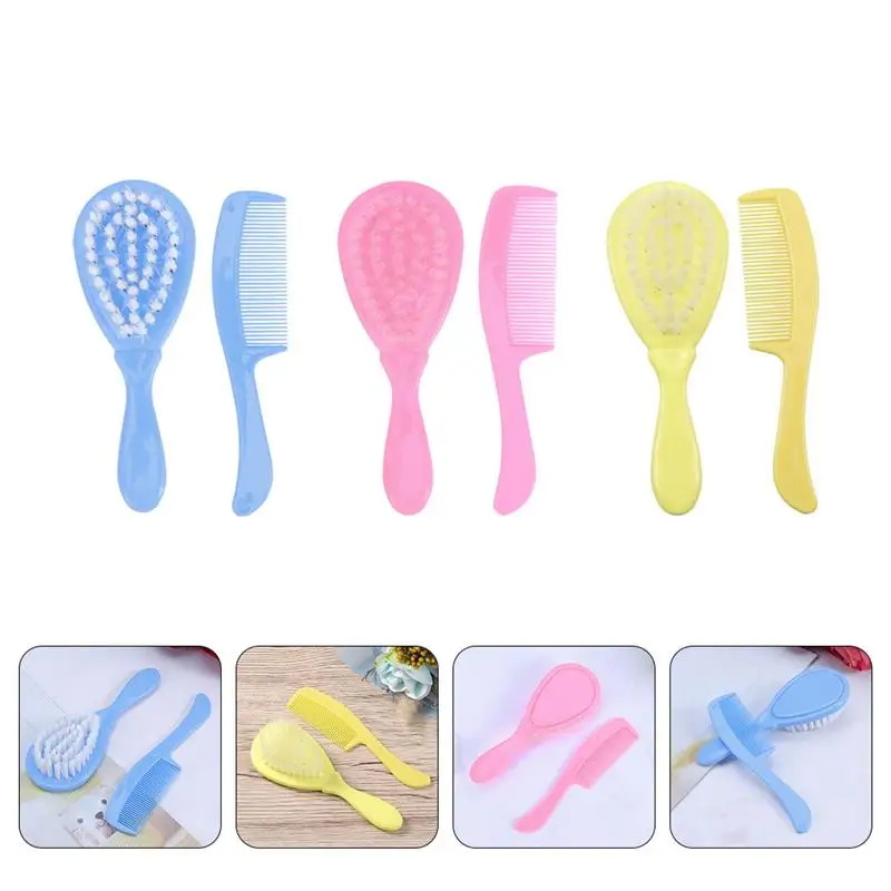 

6pcs Comb Brush Set Adorable Creative Care Comb Baby Cleaning Tool Massage Comb for Newborn Infant