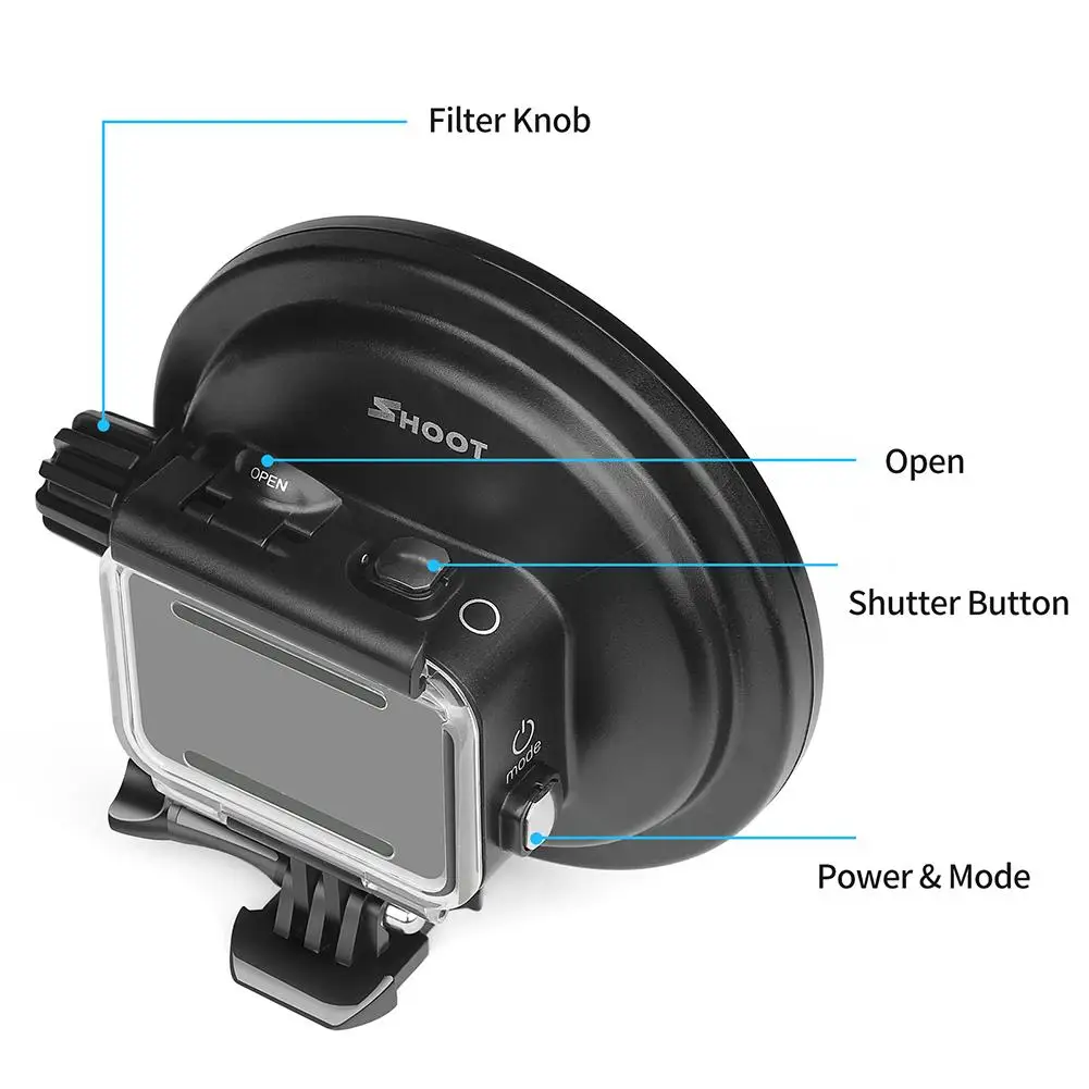 Водонепроницаемый чехол для объектива GoPro Hero 5 6 7 Black Hero7 аксессуары камеры
