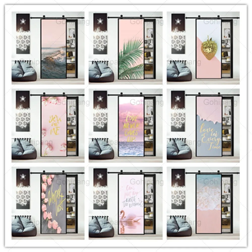 

Pink Decoration Decal On The Door Girl Room Renovation Self Adhesive Vinyl Home Decor Door Stickers Removable Art Door Posters