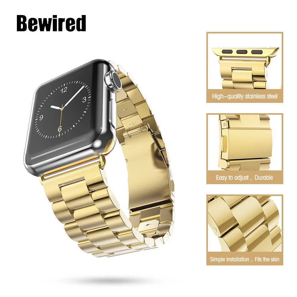 Ремешок для наручных часов из нержавеющей стали Apple Watch версии SE 6/5/4 40 мм 44 петля