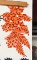 Orange 10 шт аппликация вышитый цветок с пришитой нашивкой одежда с яркой пудрой ремесло одежды - Цвет: Orange